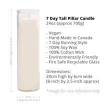 Load image into Gallery viewer, FIRE: Motivation - 7 Day Tall Pillar Candle