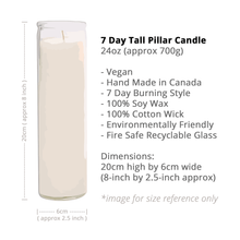 Load image into Gallery viewer, FIRE: Glow - 7 Day Tall Pillar Candle
